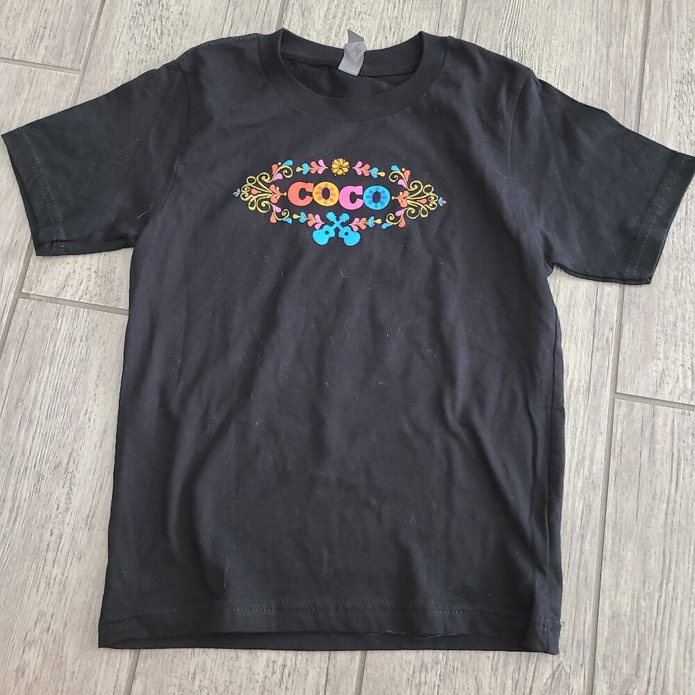 Disney Pixar Coco Kids Graphic T-Shirt Black Size XS (4/5)